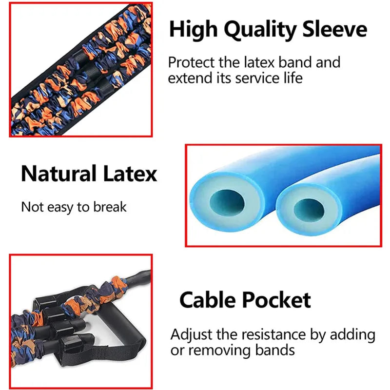 Adjustable Bench Press Bands Push up Resistance Bands Portable Arm Expander Resistance Training Workout Equipment for Home Gym