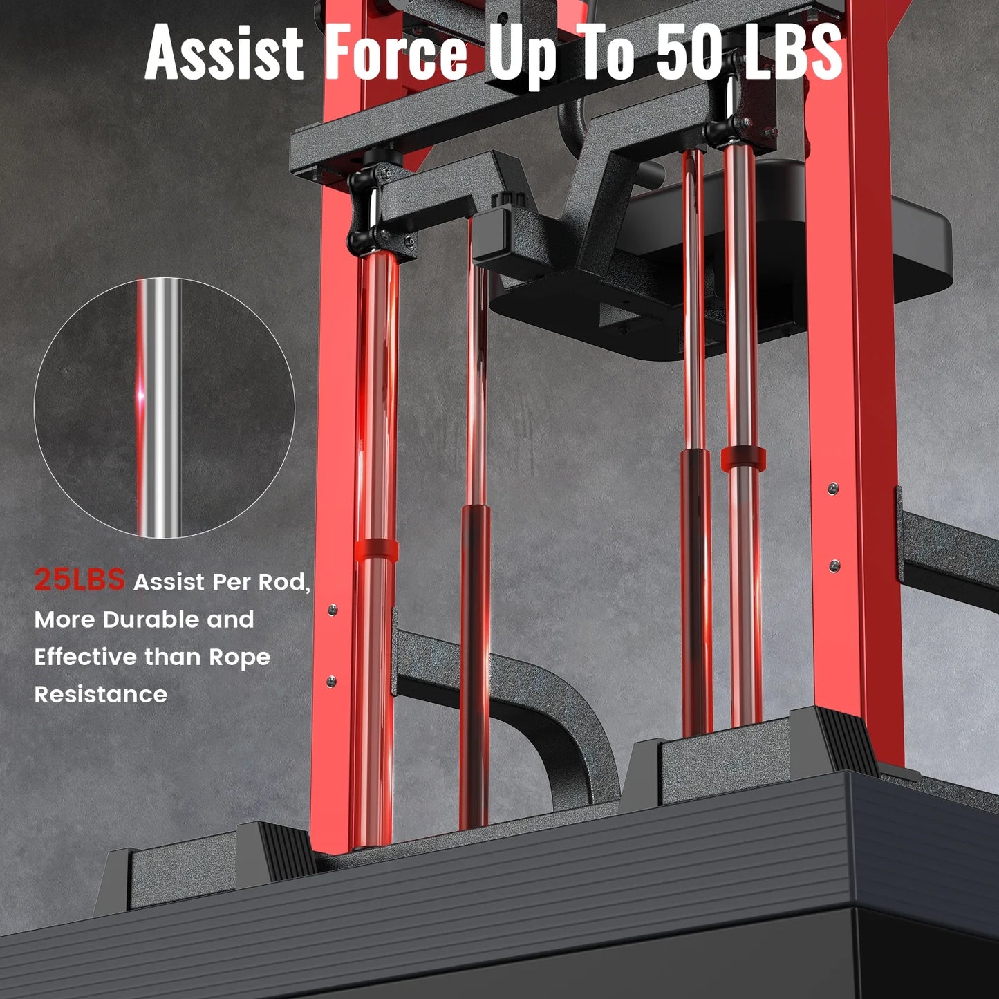 Power Tower Pull up Bar Dip Station with Resistance Assisted Pad Multi-Function Adjustable Height Home Gym Strength Training Fitness Workout Equipment 480 LBS